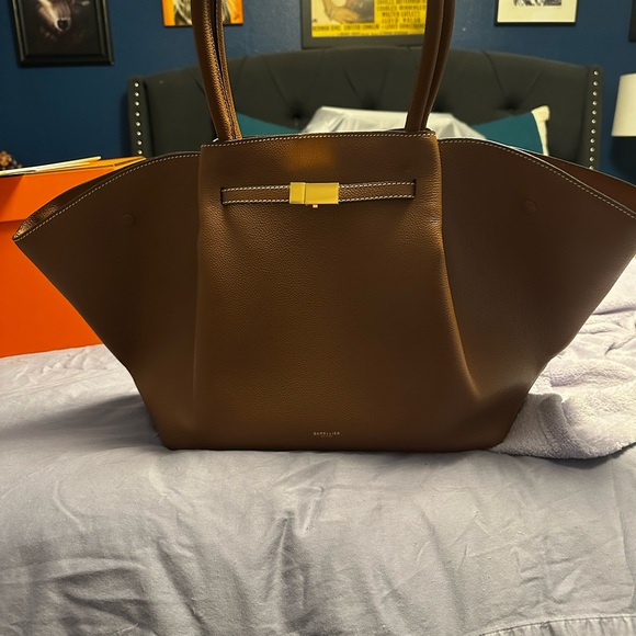 DeMellier Chocolate Brown Tote Bag LARGE not midi - Picture 1 of 5